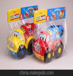 厂家直销 卡通积木水泥搅拌玩具车 黄红二色混装儿童玩具批发 积木